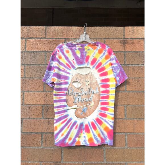 1996 Grateful Dead Vintage April Fools Jester Promo Thrashed Tie Dye Tee Shirt - Picture 3 of 8